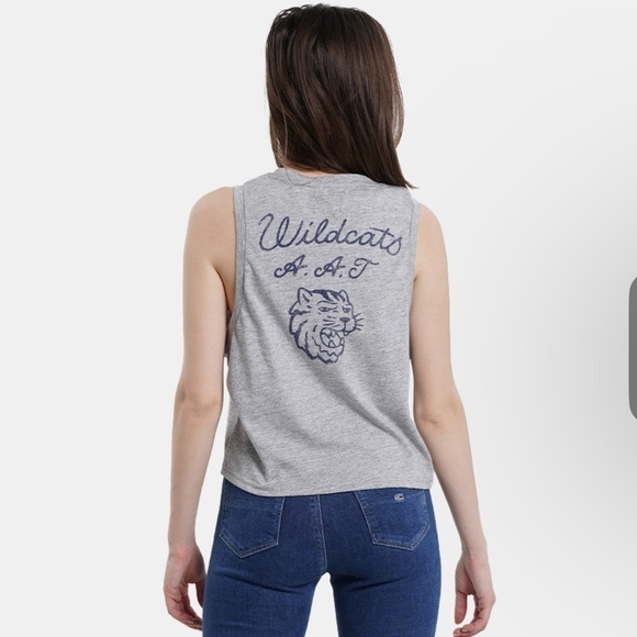 SUPERDRY Gray Women's tank Top SIZE 4. H y2k - Picture 6 of 10